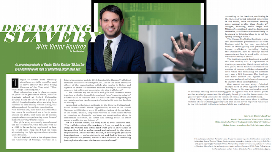 Institute CEO Featured in Baylor Alumni Magazine