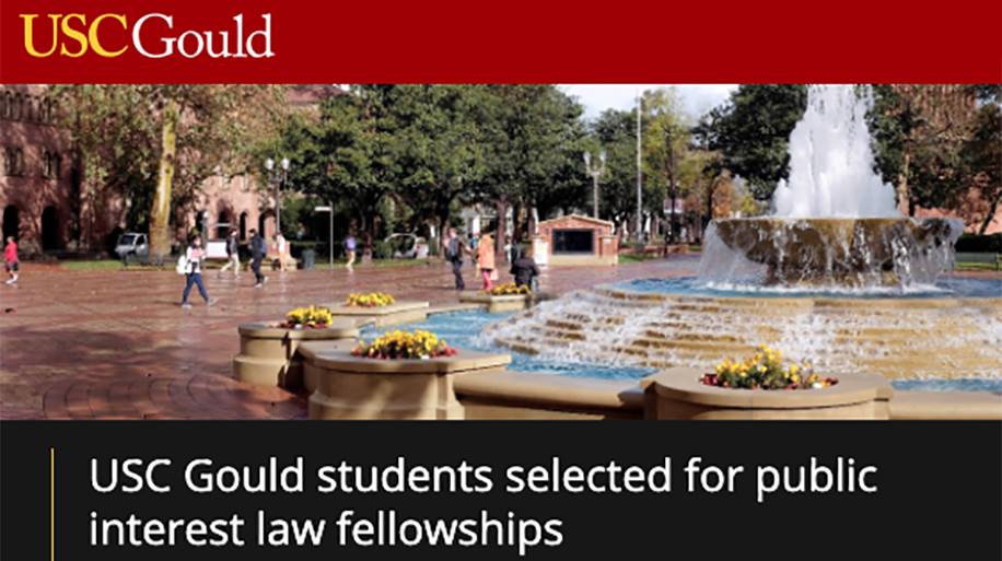 Douglass Fellow Highlighted by USC Gould School of Law
